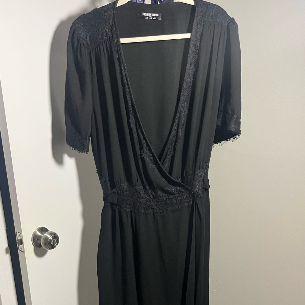 ASOS Curve Black Wrap Dress